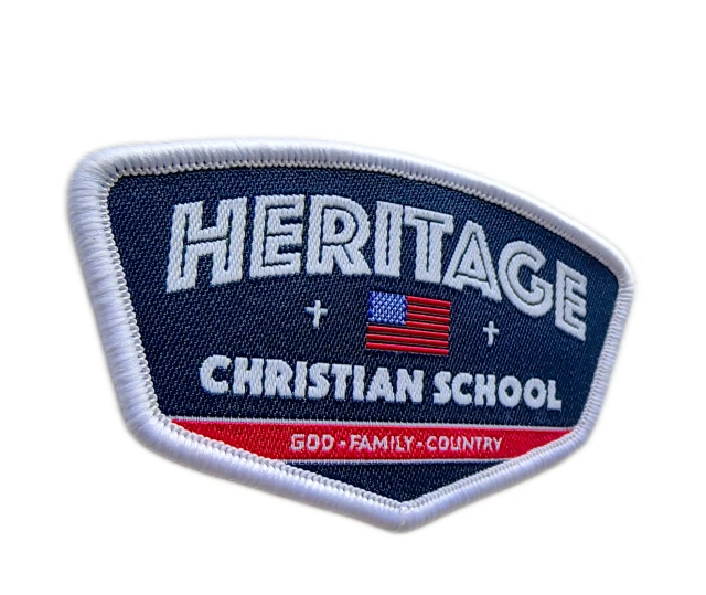 Heritage Christian School Woven Patch-Left Side