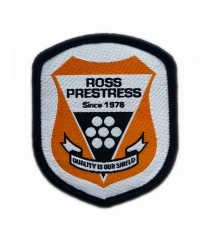 Ross Prestress Woven Logo Patch-Front Side