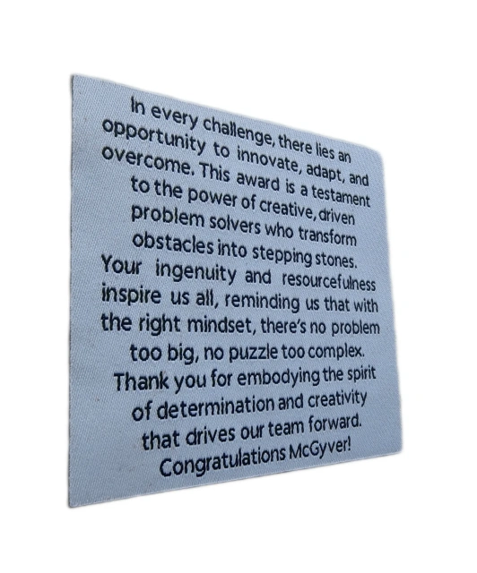 "McGyver" Woven Recognition Patch – Innovation & Problem-Solving Award-Left Side