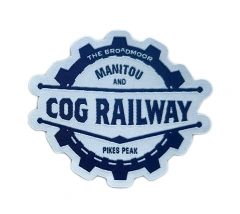 The Broadmoor Manitou & Pikes Peak Cog Railway Woven Patch – Commemorative Travel Souvenir-Front Side