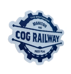 The Broadmoor Manitou & Pikes Peak Cog Railway Woven Patch – Commemorative Travel Souvenir-Left Side