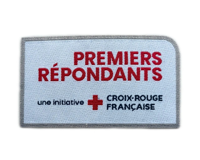 "Premiers Répondants" French Red Cross First Responders Woven Patch-Front Side