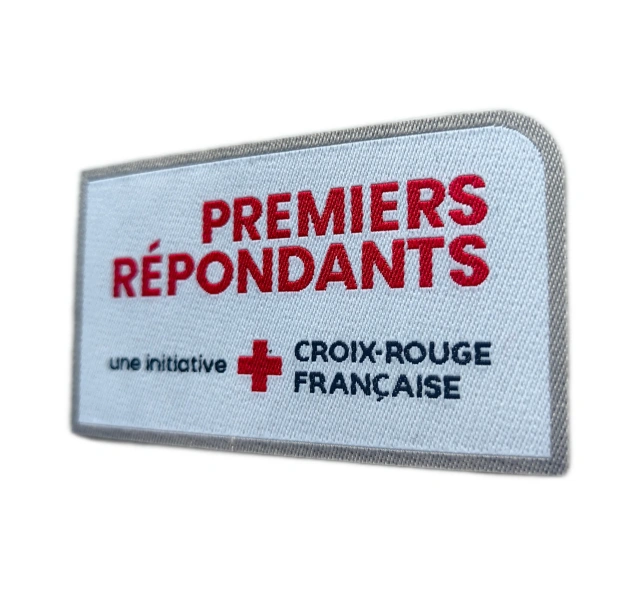 "Premiers Répondants" French Red Cross First Responders Woven Patch-Right Side