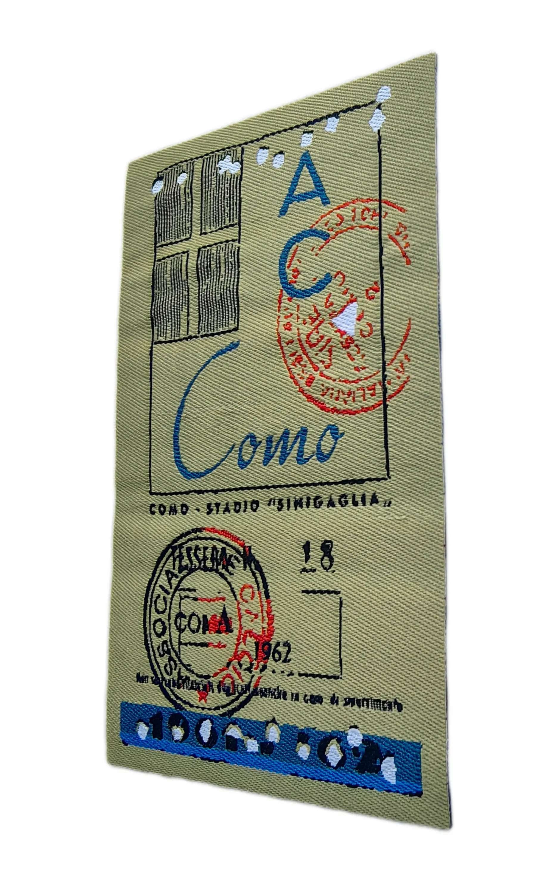 AC Como 1961-1962 Season Ticket Woven Patch – Vintage Football Memorabilia-Right Side