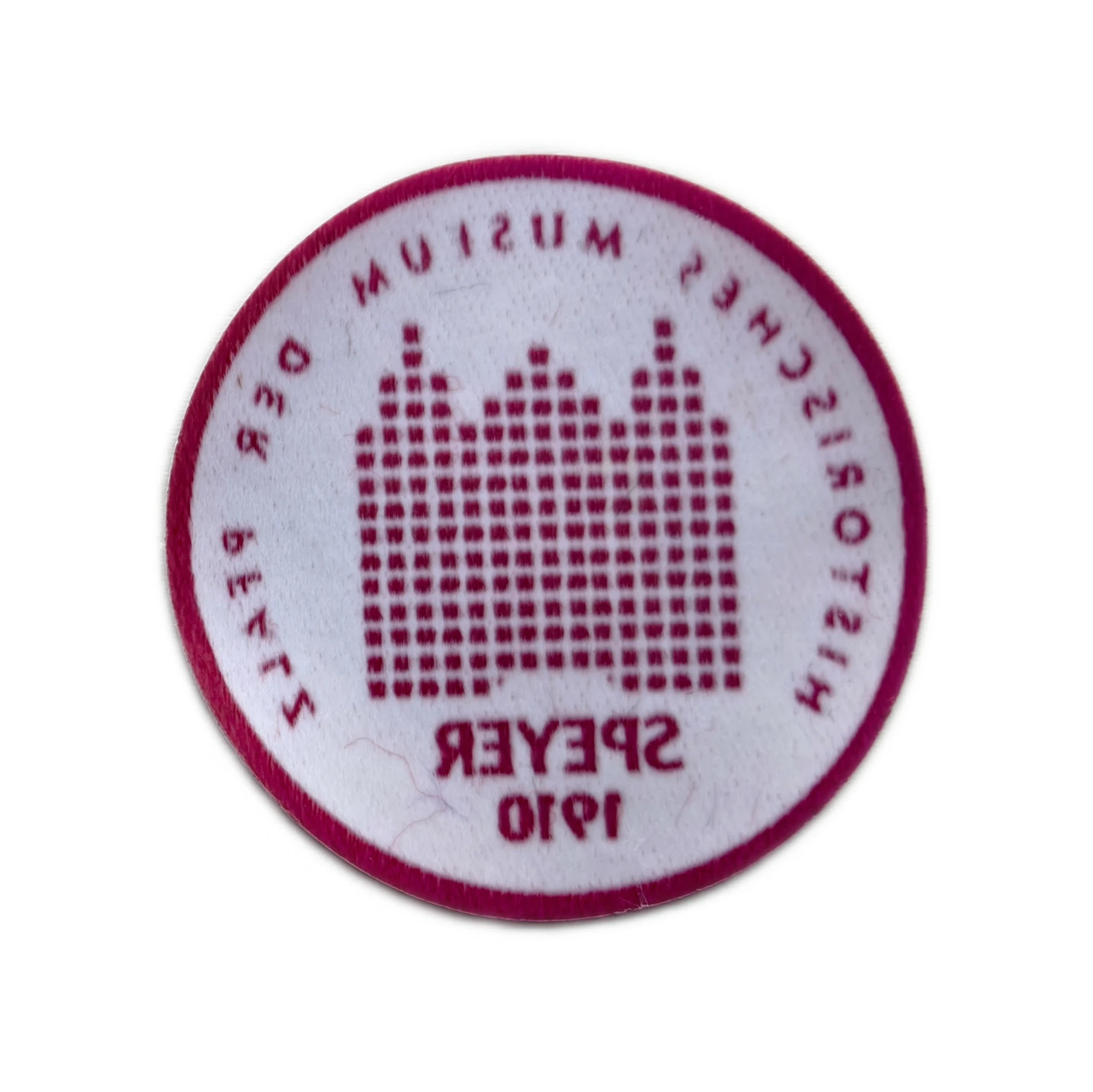 Historisches Museum der Pfalz Speyer 1910 Woven Patch – German Heritage Souvenir-Back Side