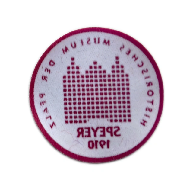 Historisches Museum der Pfalz Speyer 1910 Woven Patch – German Heritage Souvenir-Back Side