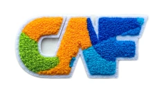 Custom Chenille Patch – "CAF" Multi-Color Letterman Style Acronym Badge-Front Side