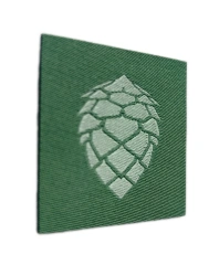 Custom Woven Hop Cone Patch – Minimalist Craft Beer Enthusiast Badge-Left Side