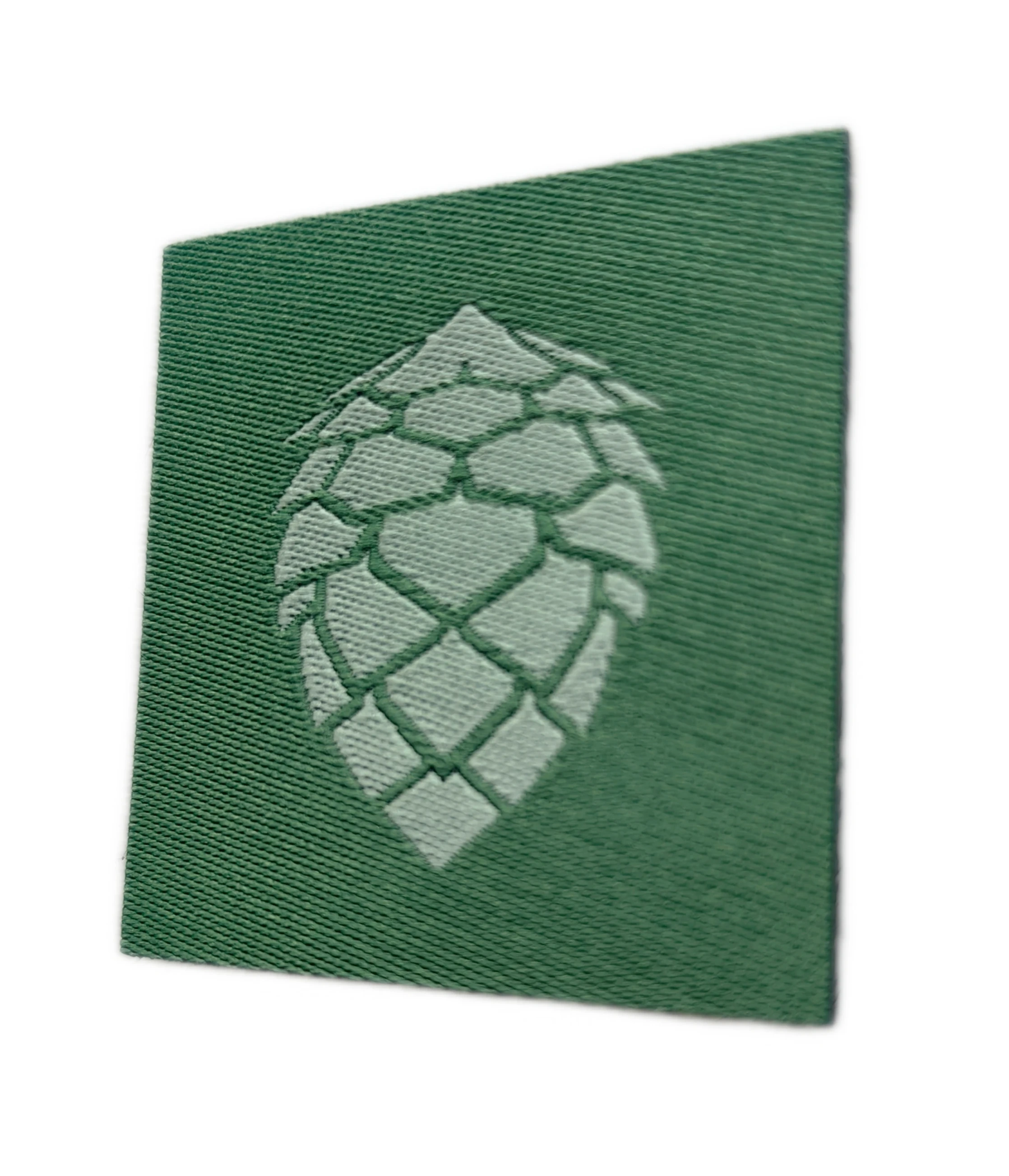 Custom Woven Hop Cone Patch – Minimalist Craft Beer Enthusiast Badge-Right Side