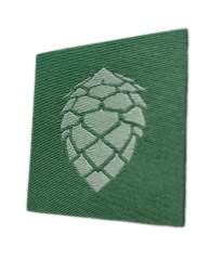 Custom Woven Hop Cone Patch – Minimalist Craft Beer Enthusiast Badge-Right Side