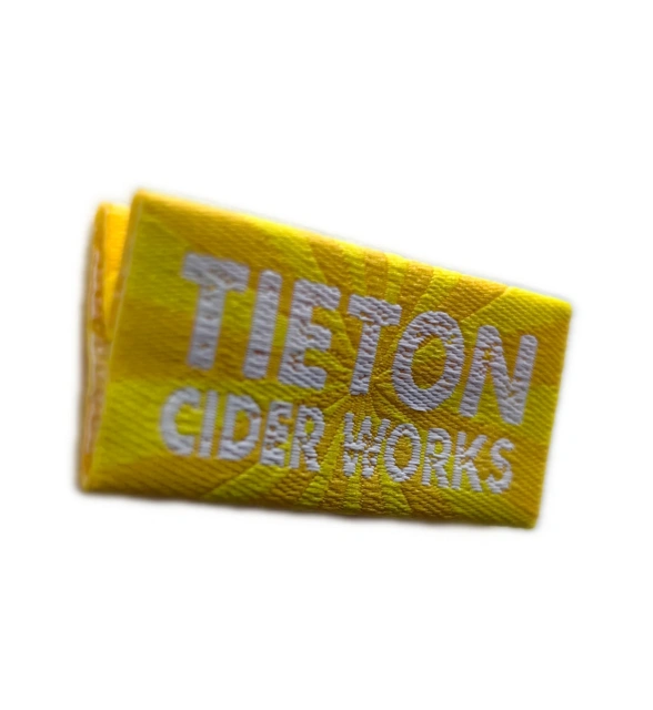 Custom Woven Labels for Apparel | Tieton Cider Works Branding Label-Right Side