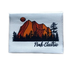 Custom Woven Label for "Peak Electric"-Front Side