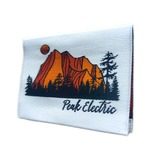 Custom Woven Label for "Peak Electric"-Right Side