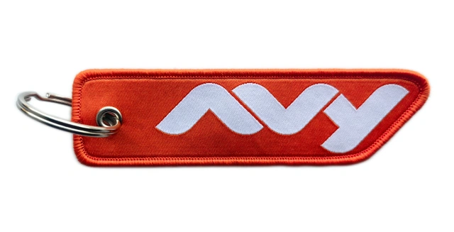 Custom Logo Woven Keychain – "REMOVE BEFORE FLIGHT" Aviation Style Key Tag-Front Side