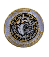 Embroidered "Former Marine" Patch with Bulldog Design-Back Side