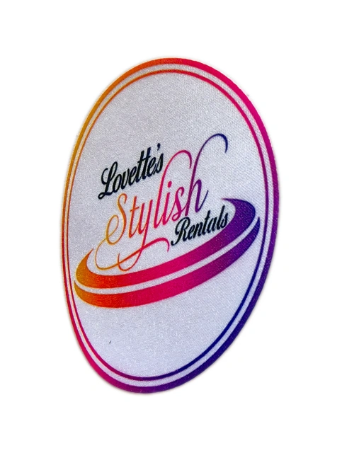 Lovette's Stylish Rentals Custom Circular Patch - 3" Laser Cut-Right Side