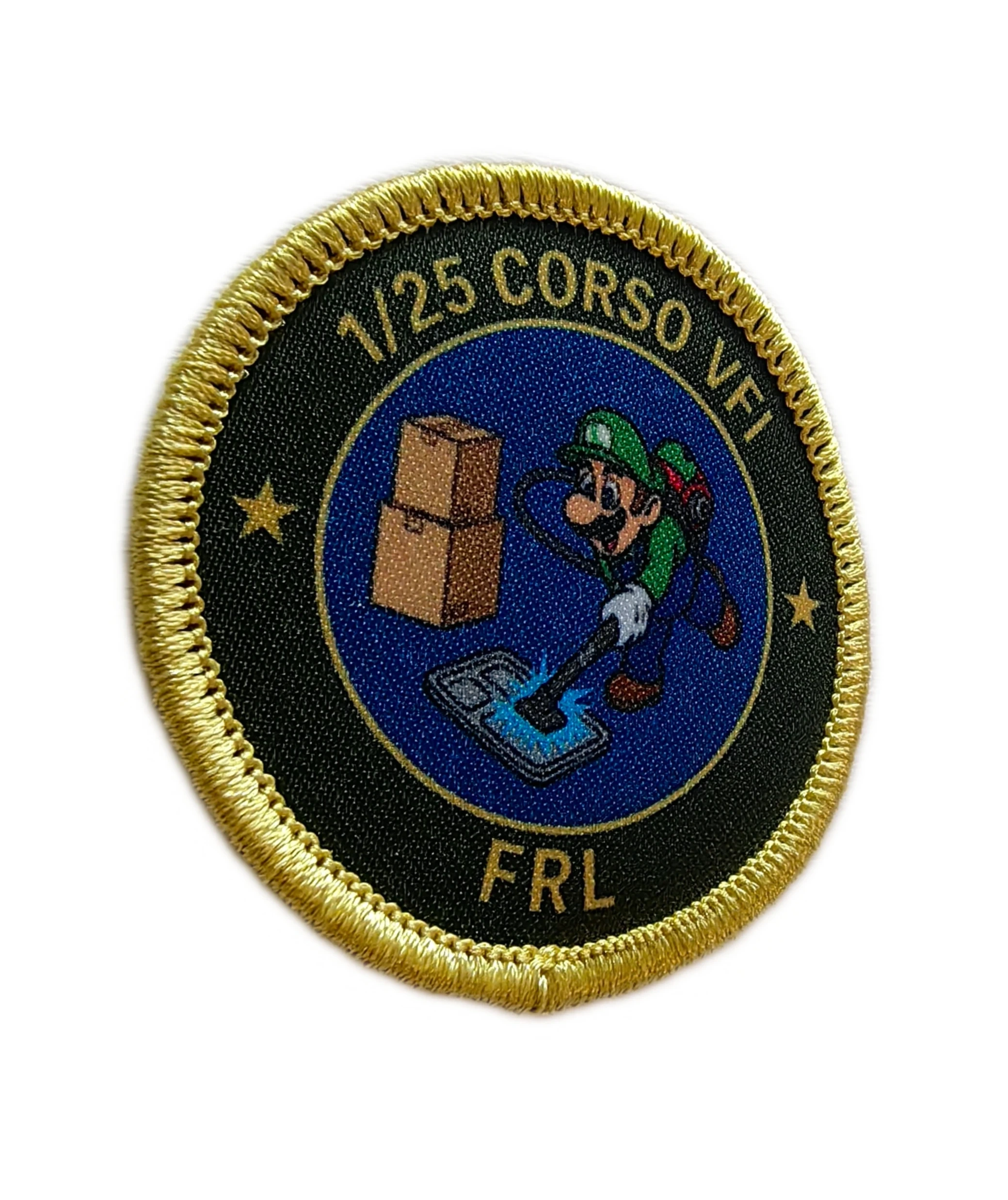 Luigi Bomb Squad Custom Printed Patch - 2" Tactical Morale Badge-Left Side