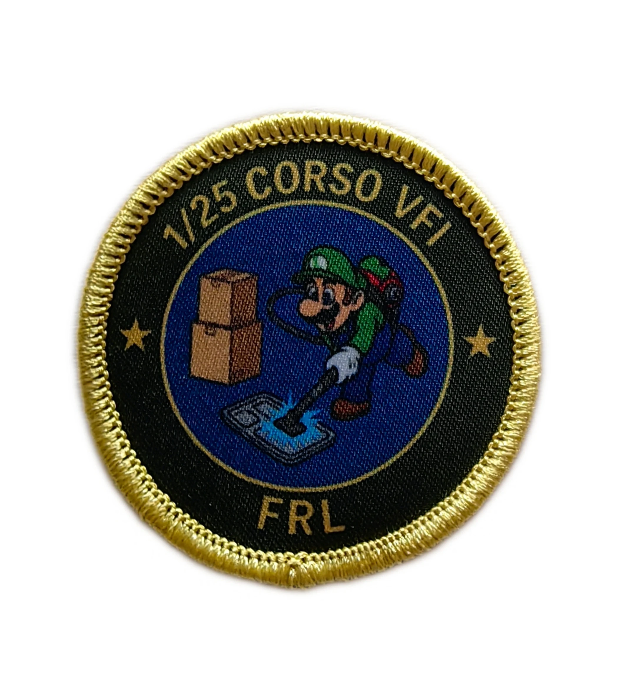 Luigi Bomb Squad Custom Printed Patch - 2" Tactical Morale Badge-Front Side