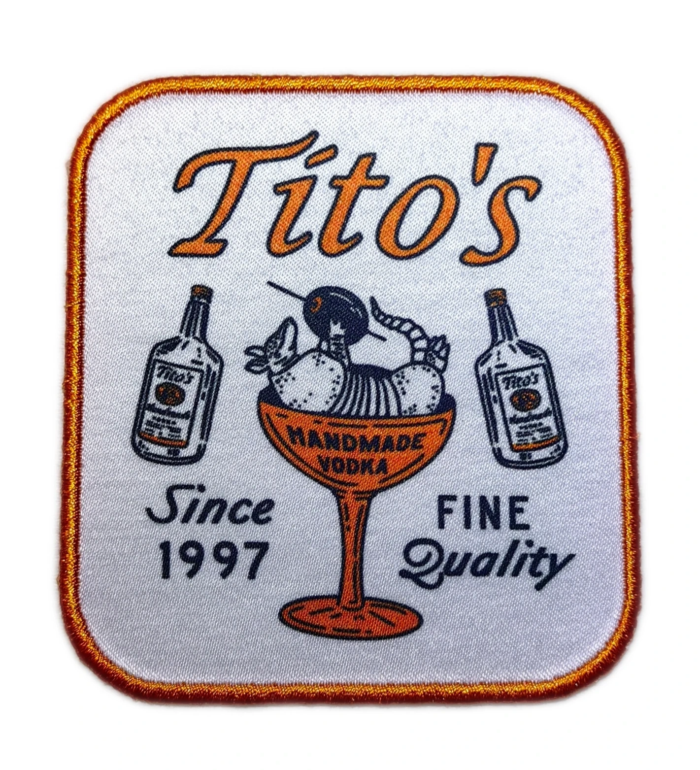 Tito's Handmade Vodka Retro Sublimated Patch - 3" Square-Front Side