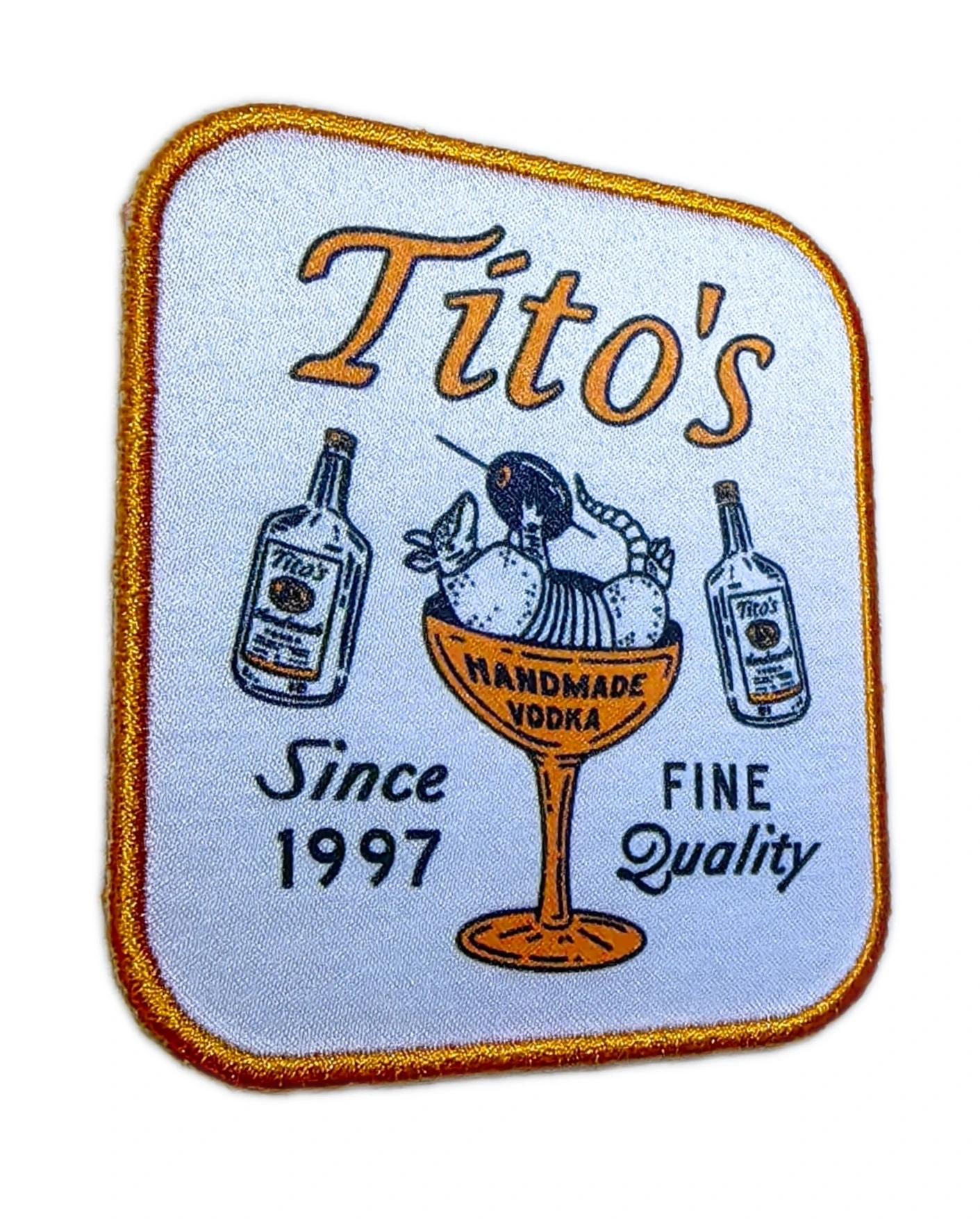 Tito's Handmade Vodka Retro Sublimated Patch - 3" Square-Left Side