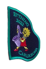 Lisa Simpson Saxophone "Ettning 2022" Embroidered Patch-Left Side