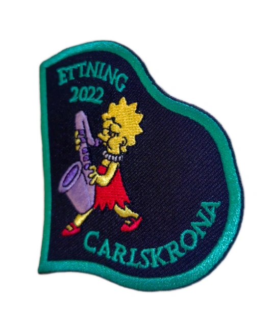Lisa Simpson Saxophone "Ettning 2022" Embroidered Patch-Right Side