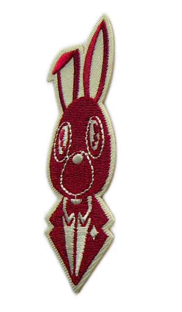 Red Stylish Rabbit Embroidered Patch with Glasses and Suit-Right Side