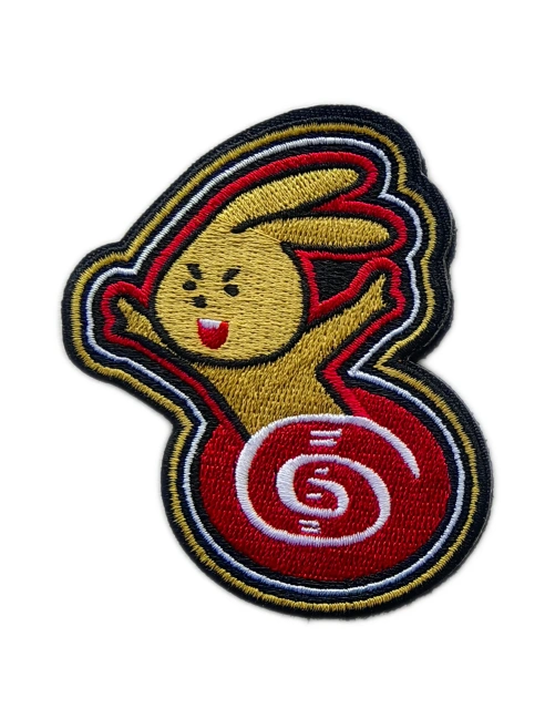 Cartoon Squirrel Embroidered Velcro Patch with Stitched Border (2.7"W x 3.2"H)-Right Side