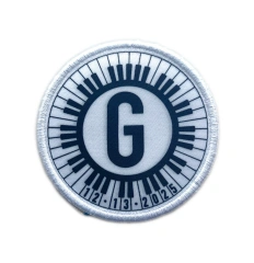 Custom Letter "G" Sublimated Patch with Date-Front Side
