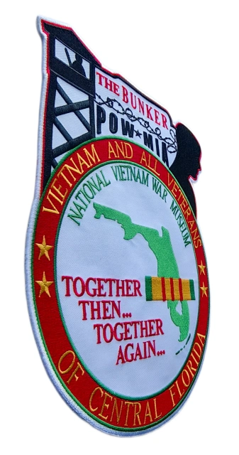 Custom "The Bunker" Vietnam Veterans Memorial Embroidered Patch-Left Side