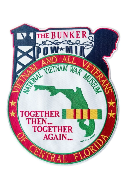 Custom "The Bunker" Vietnam Veterans Memorial Embroidered Patch-Front Side