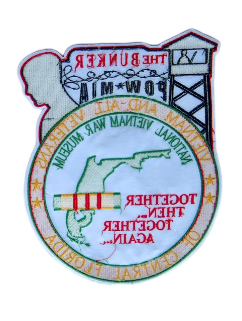 Custom "The Bunker" Vietnam Veterans Memorial Embroidered Patch-Back Side