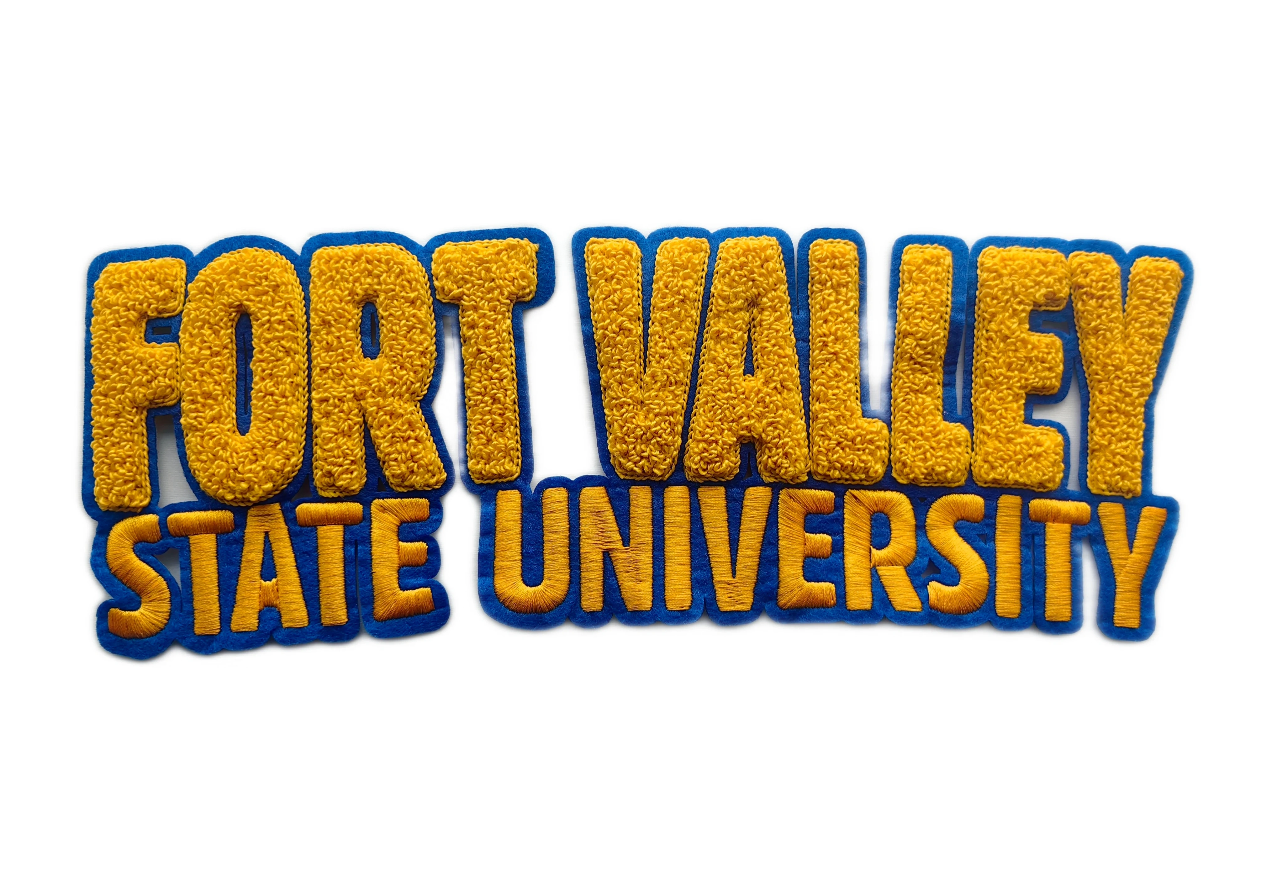 Fort Valley State University Chenille Letterman Patch-Front Side
