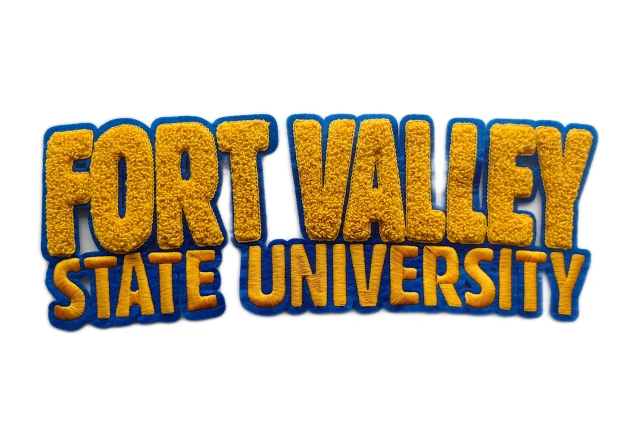 Fort Valley State University Chenille Letterman Patch-Front Side