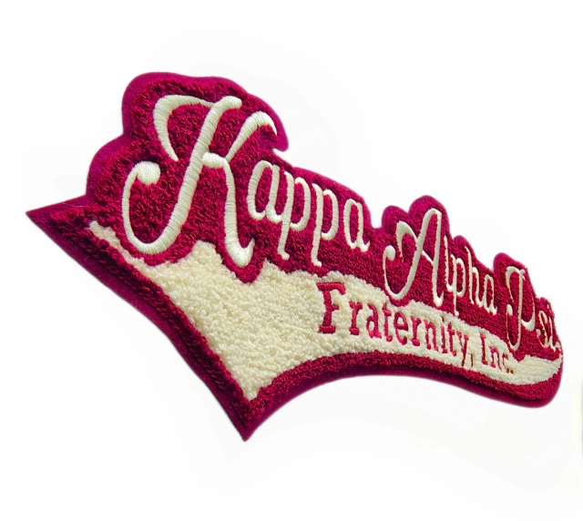 Kappa Alpha Psi Fraternity Inc. Script Chenille Patch-Left Side