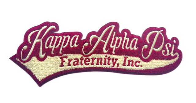 Kappa Alpha Psi Fraternity Inc. Script Chenille Patch-Front Side