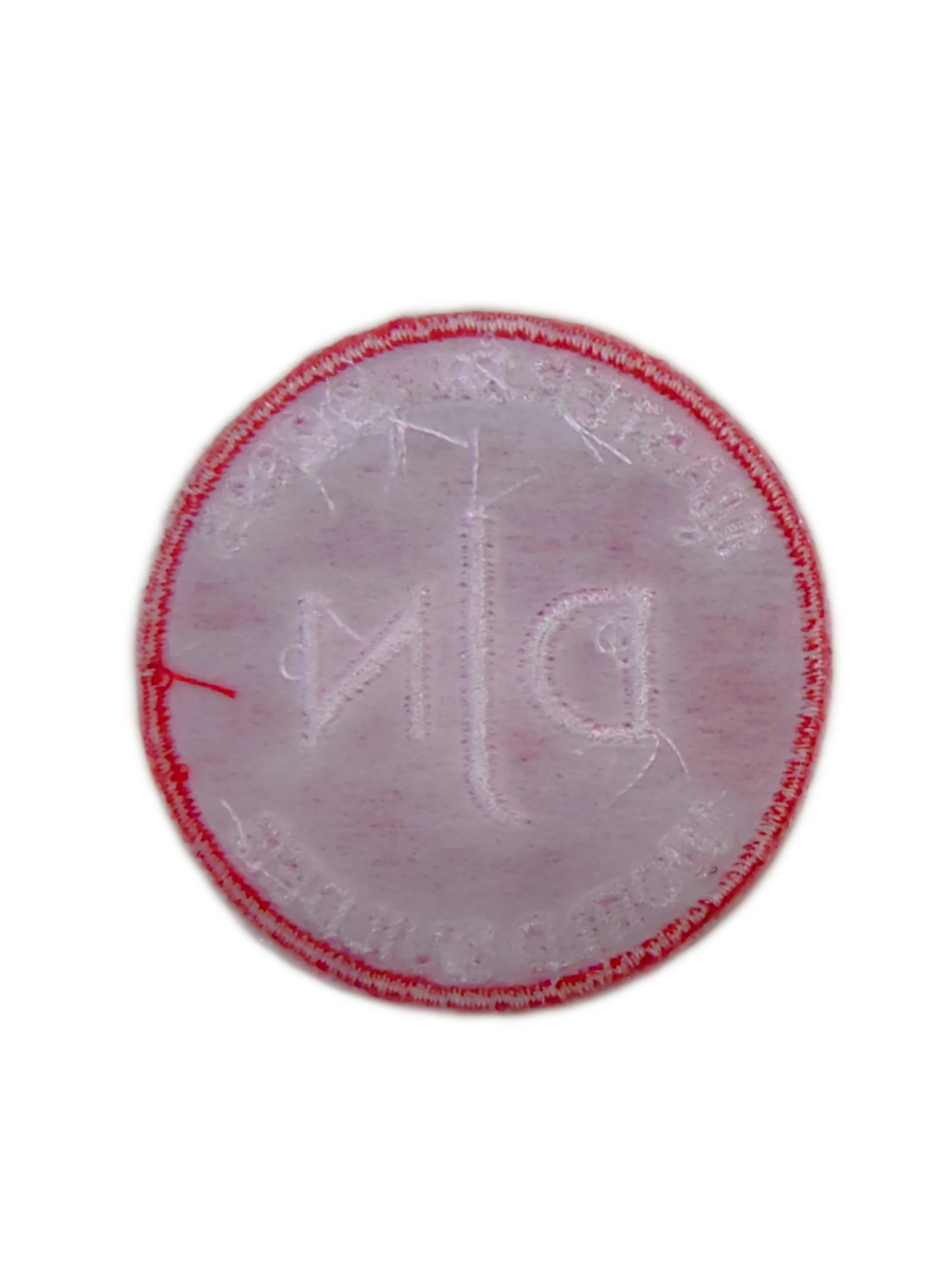 Custom "Master Days 2025" DJN World Builder Round Embroidered Patch-Back Side