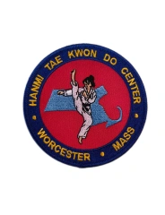 Hannmi Tae Kwon Do Center Round Embroidered Patch-Front Side