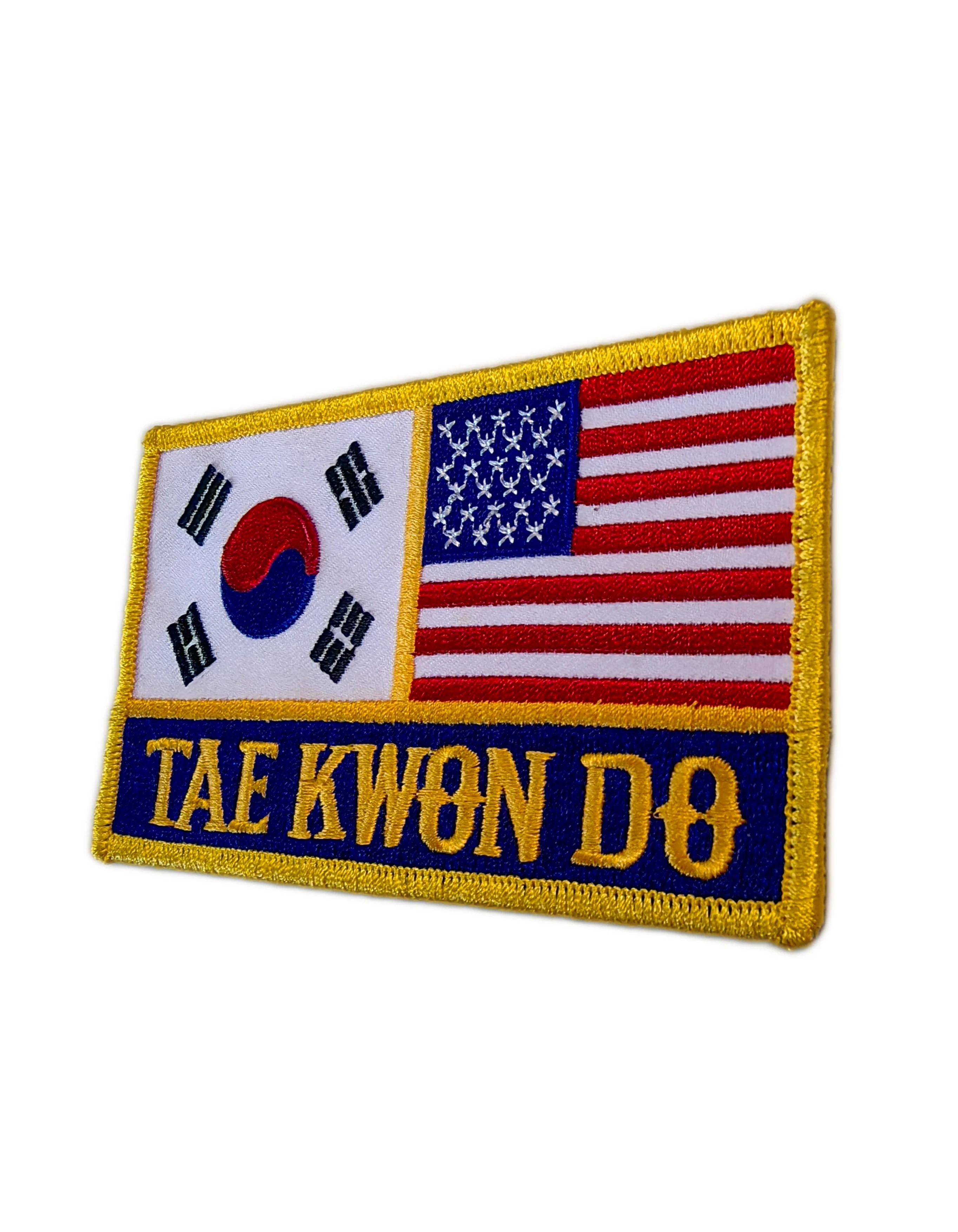 Korea USA Tae Kwon Do Dual Flag Embroidered Patch-Right Side