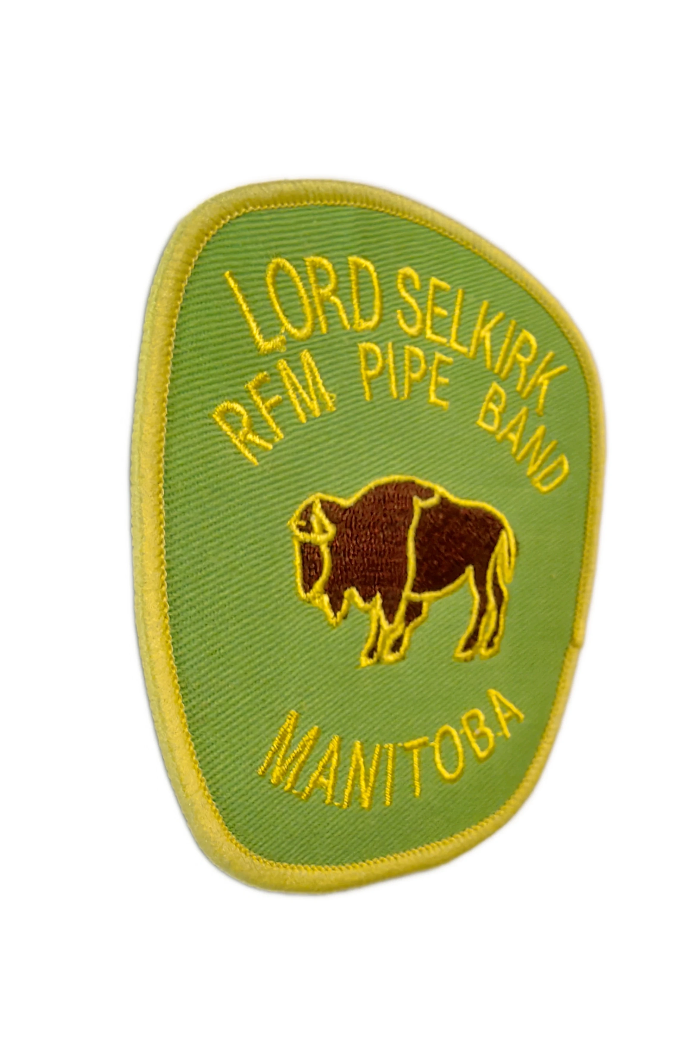 Lord Selkirk RFM Pipe Band Bison Embroidered Patch-Left Side