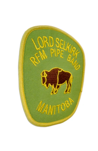 Lord Selkirk RFM Pipe Band Bison Embroidered Patch-Left Side