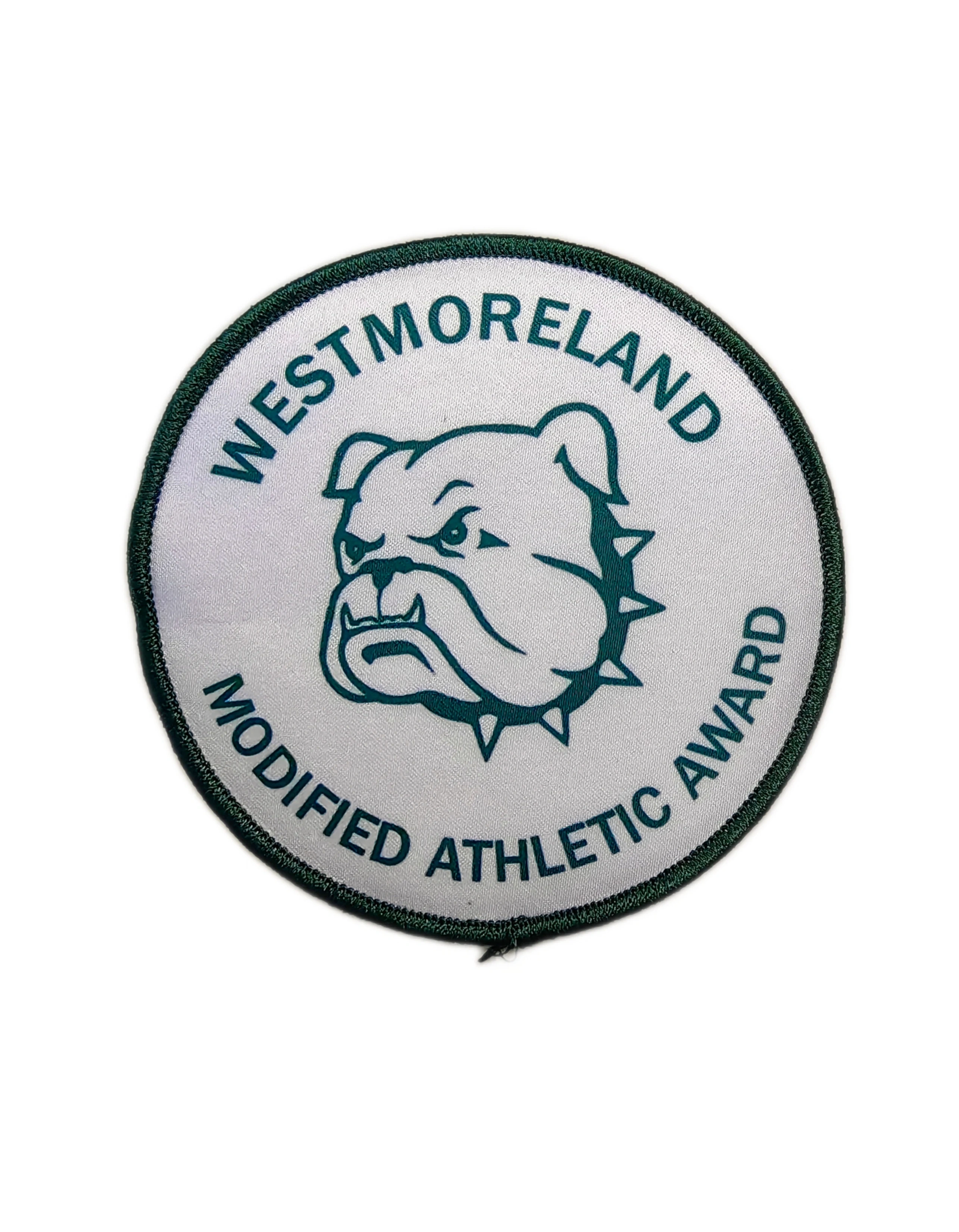 Westmoreland Modified Athletic Award Sublimated Patch-Front Side
