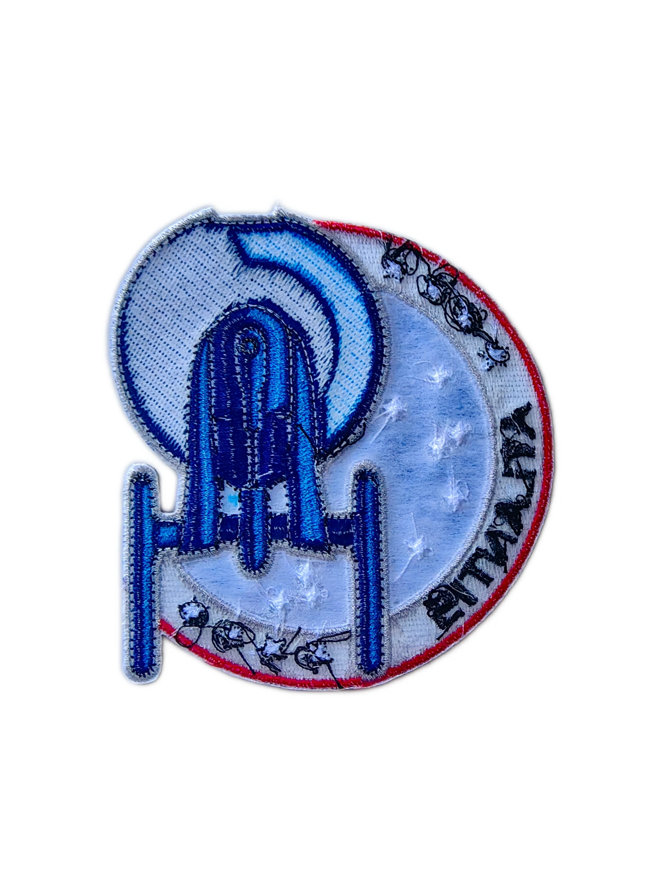 Space Shuttle Atlantis Mission Embroidered Patch-Back Side