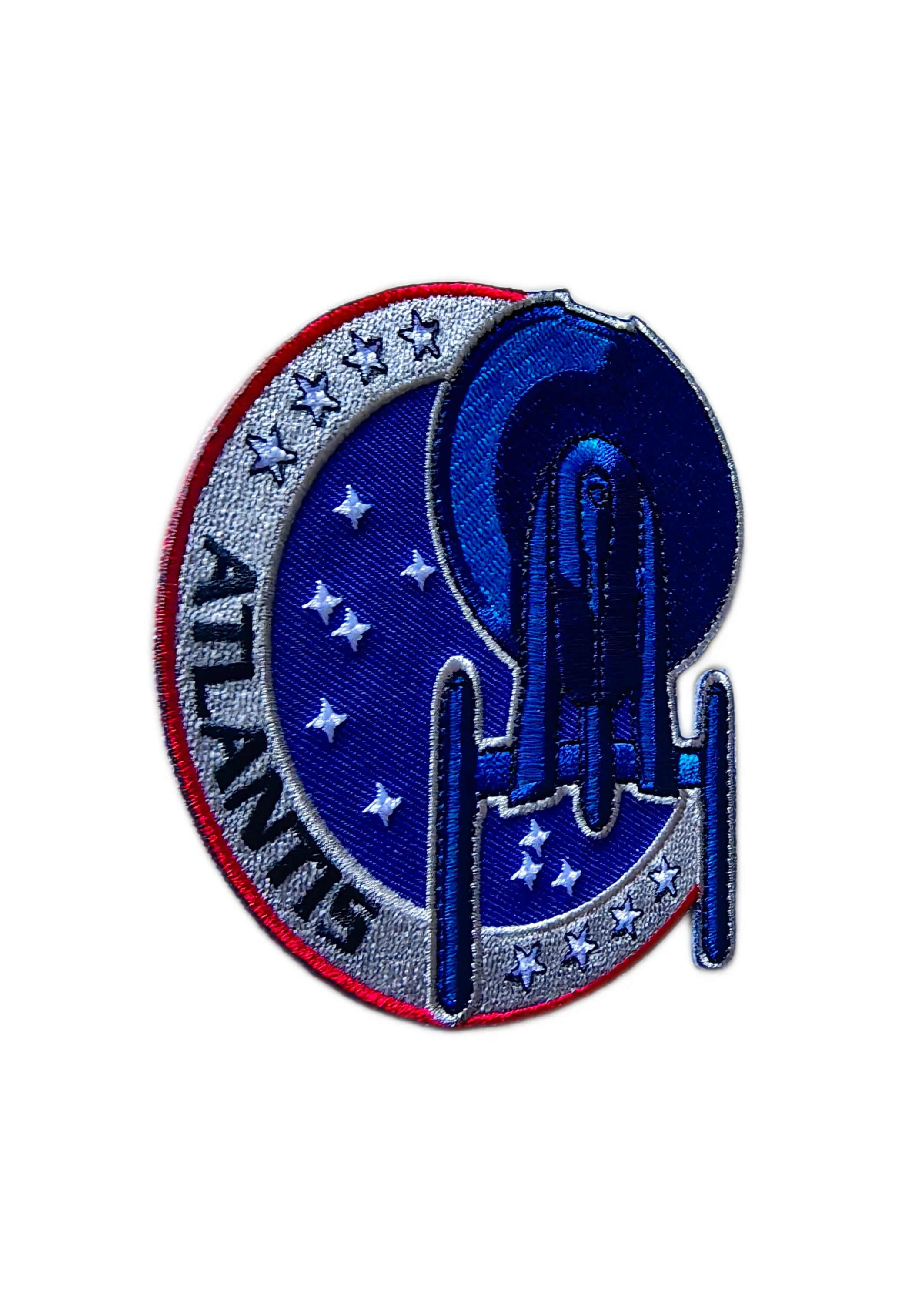 Space Shuttle Atlantis Mission Embroidered Patch-Left Side
