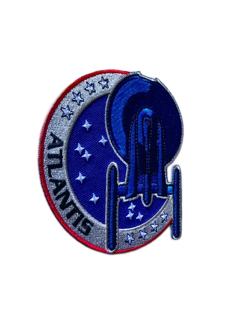 Space Shuttle Atlantis Mission Embroidered Patch-Left Side