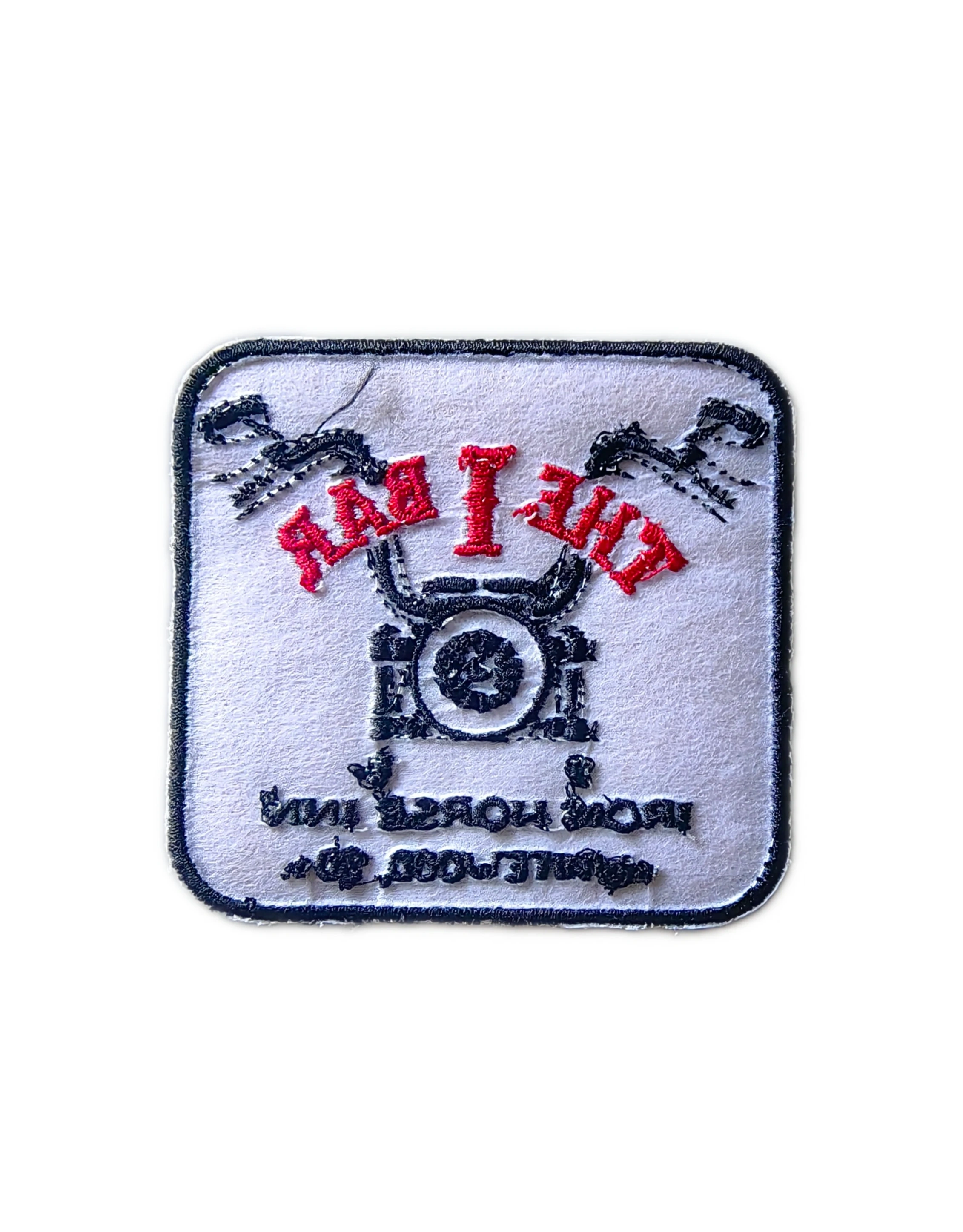 "The I Bar" Iron Horse Inn Embroidered Patch-Back Side