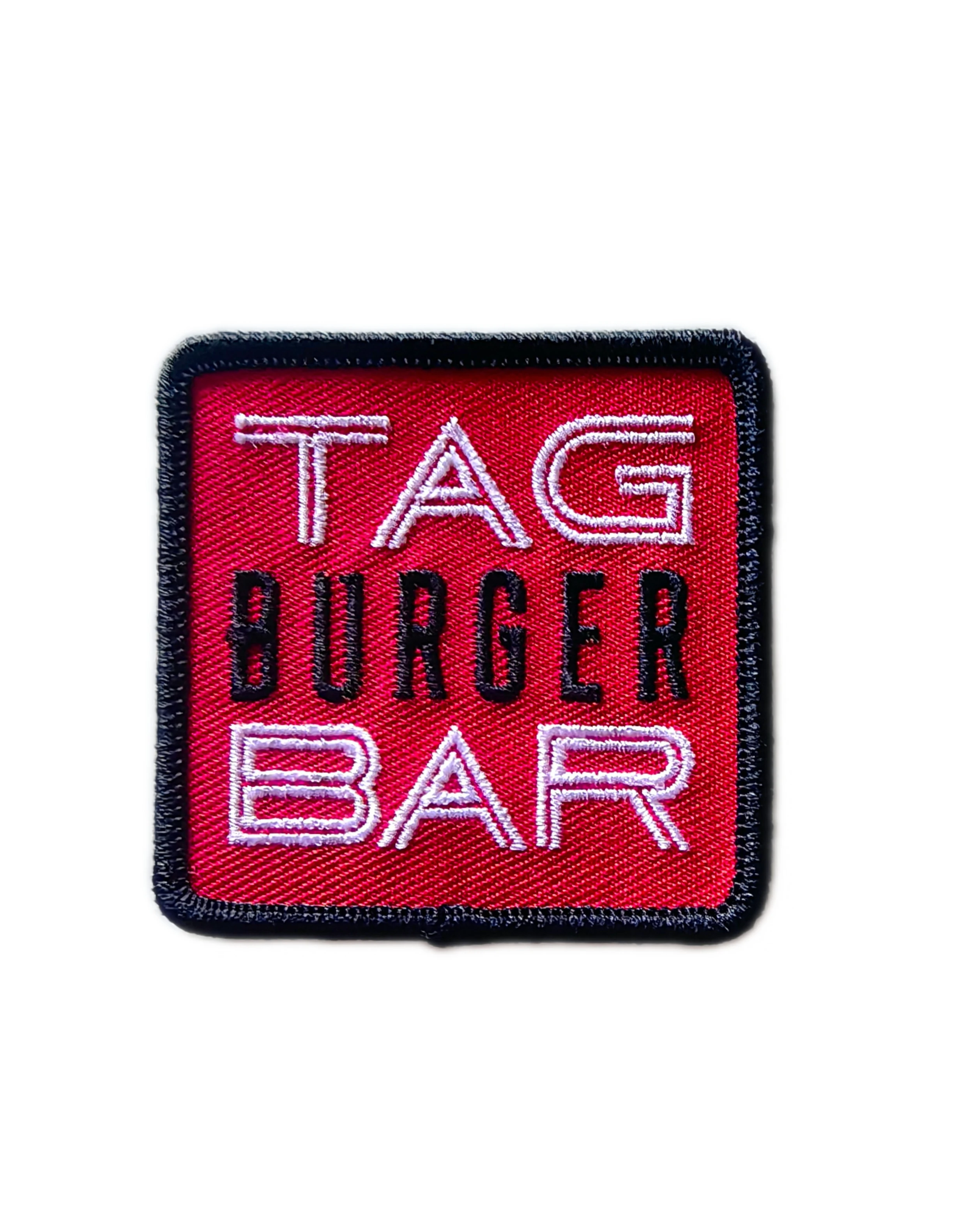 TAG BURGER BAR square embroidered patch