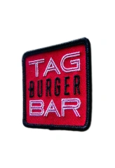 TAG BURGER BAR Square Embroidered Patch-Right Side