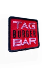 TAG BURGER BAR Square Embroidered Patch-Left Side