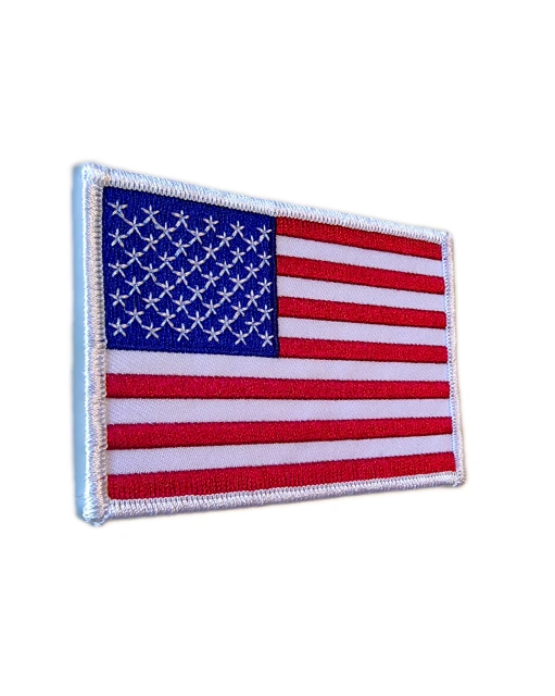 Classic American Flag Embroidered Patch-Left Side